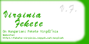 virginia fekete business card